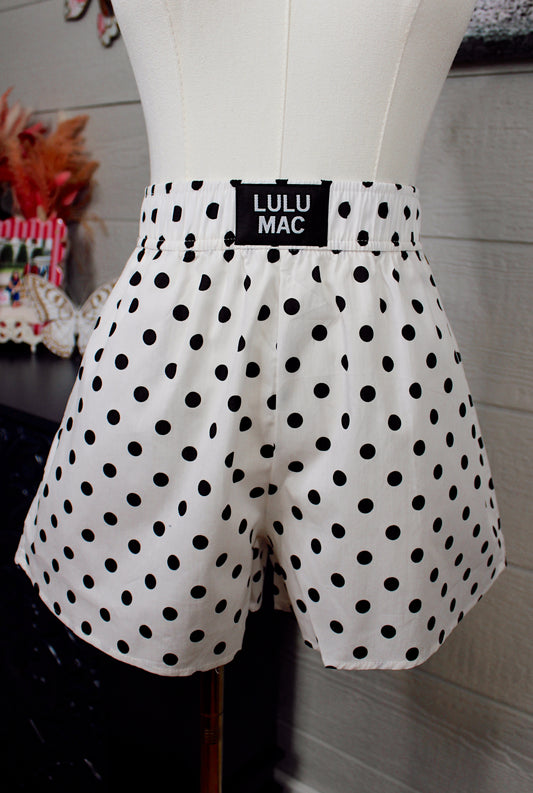 White/Black Polka Dot Boxer Short