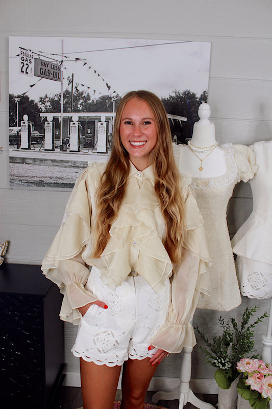 Amber Ruffled Chiffon Blouse