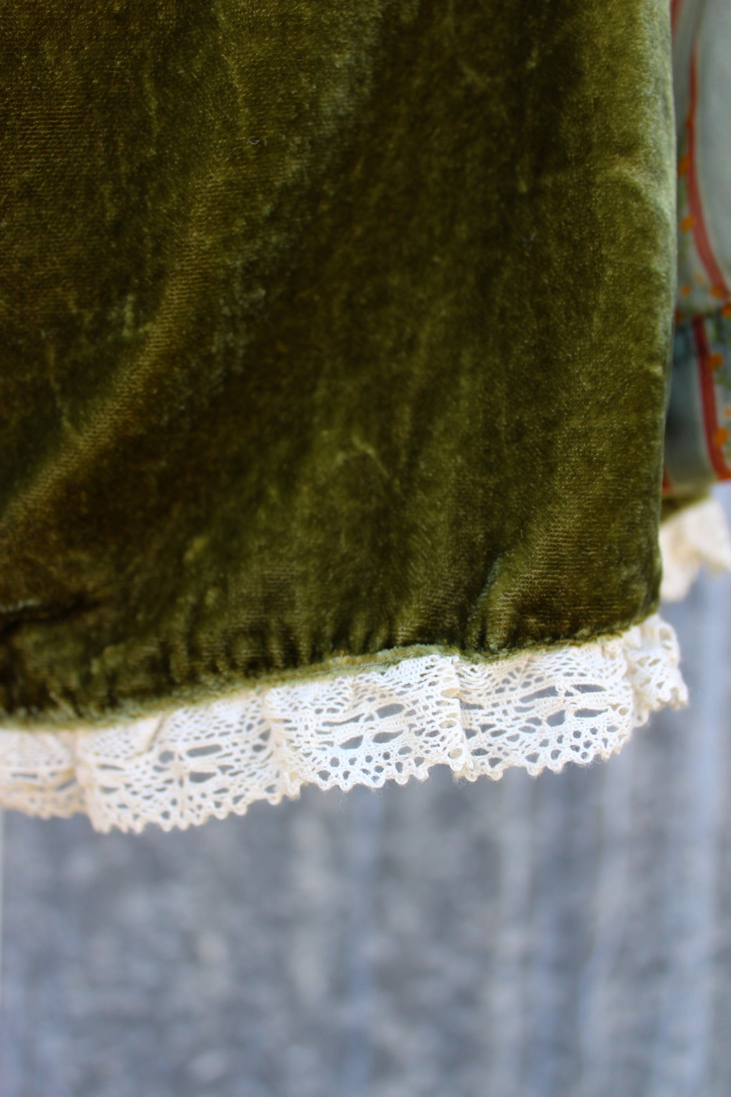 Cami Velvet Lace Trim Shorts