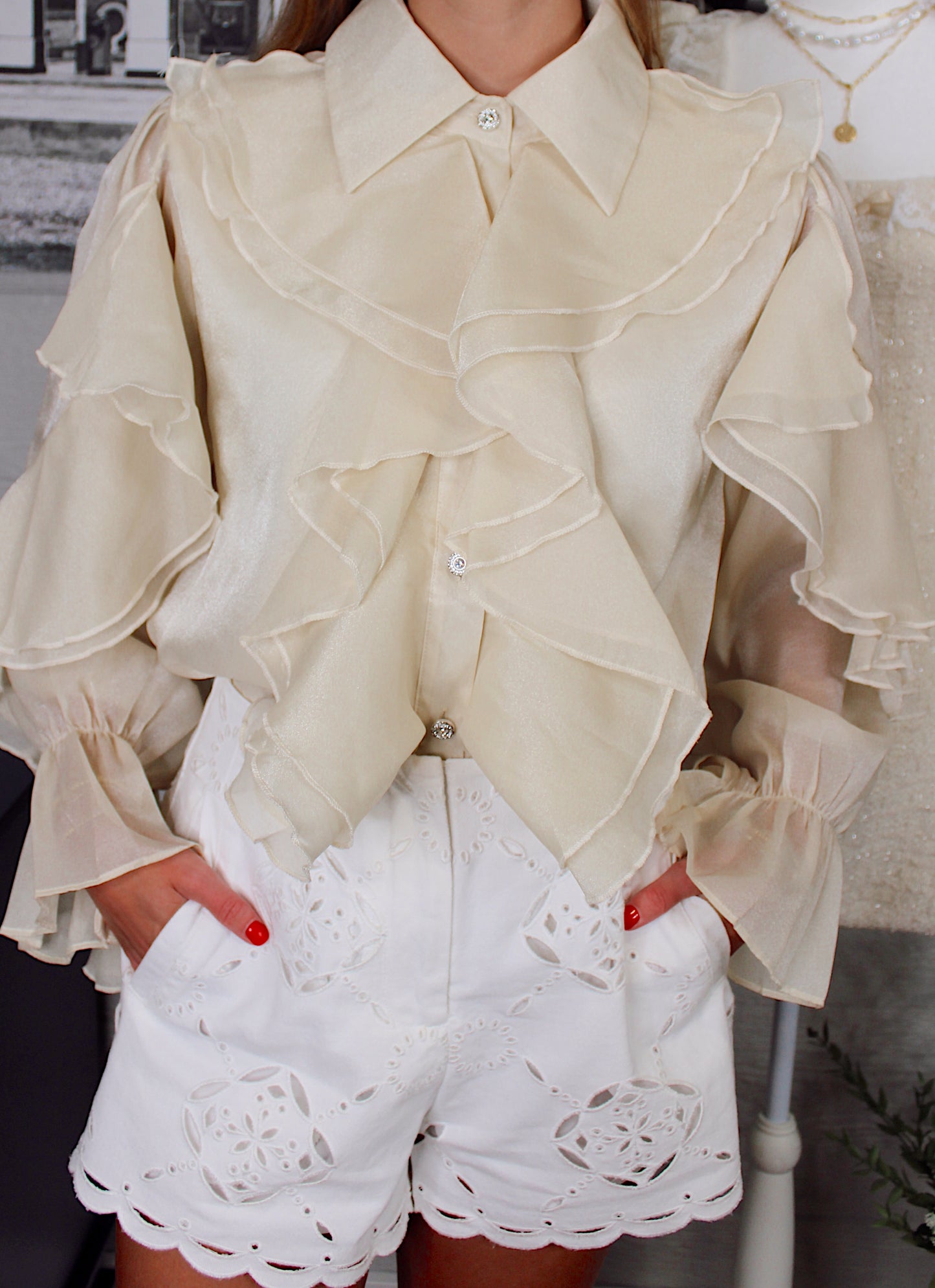 Amber Ruffled Chiffon Blouse