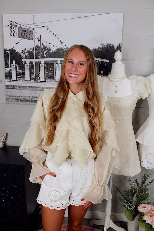Amber Ruffled Chiffon Blouse