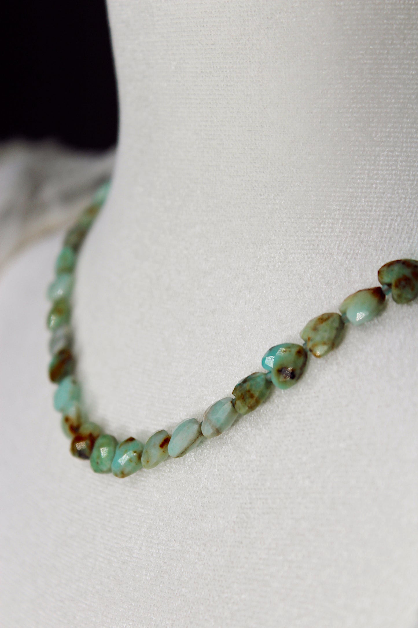 Green Opal Heart Necklace