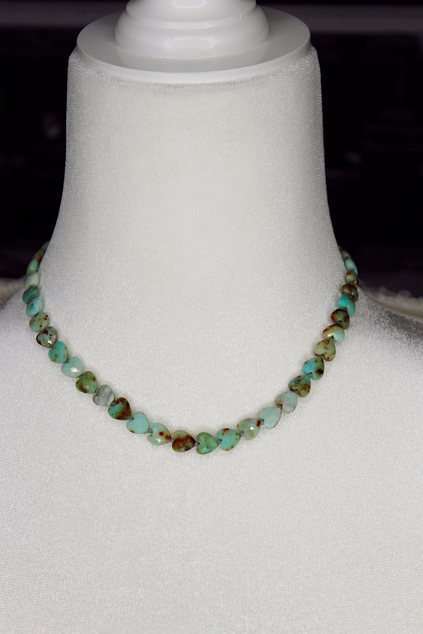Green Opal Heart Necklace