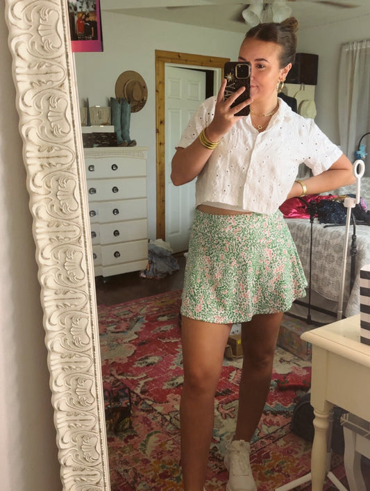 Floral Athletic Skirt