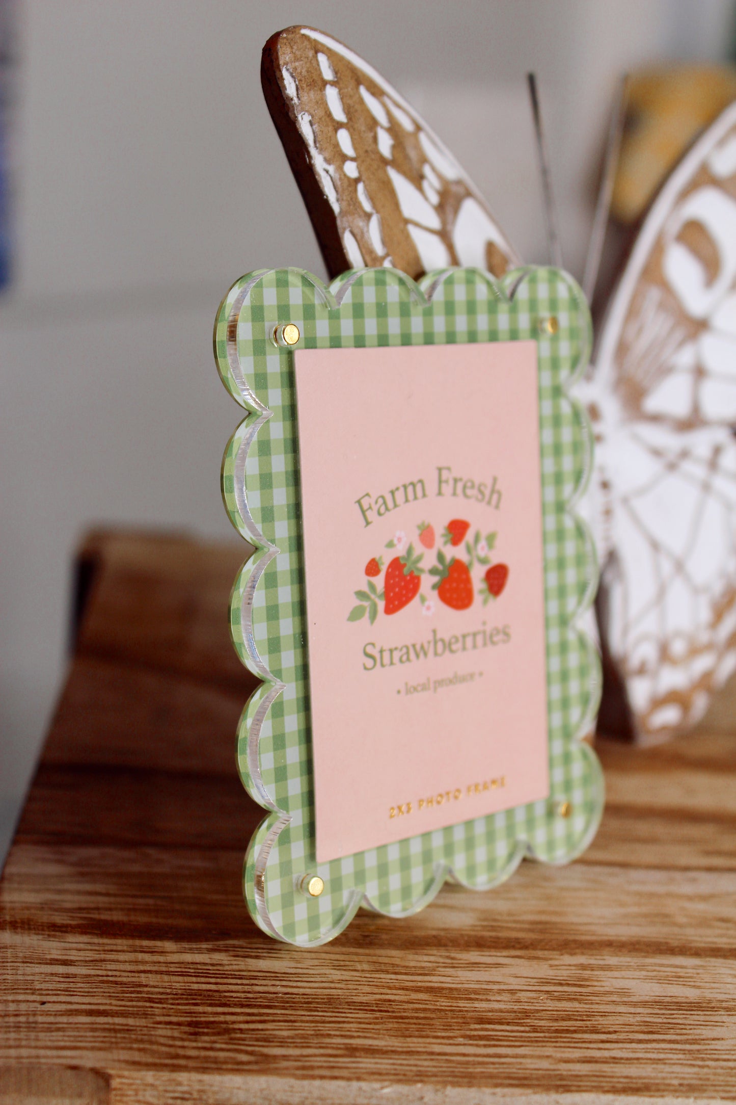 Fridge Magnet Frame - Green Plaid