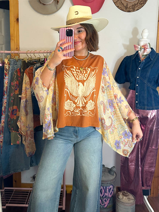 Free Bird Poncho Top