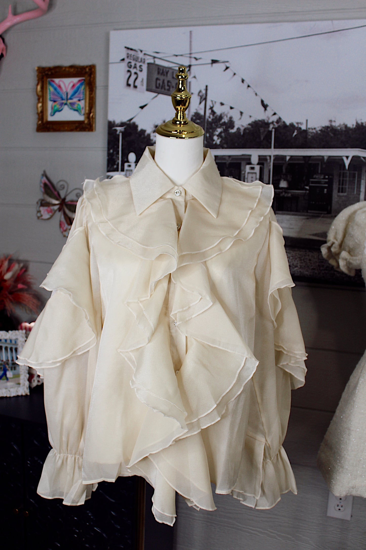 Amber Ruffled Chiffon Blouse