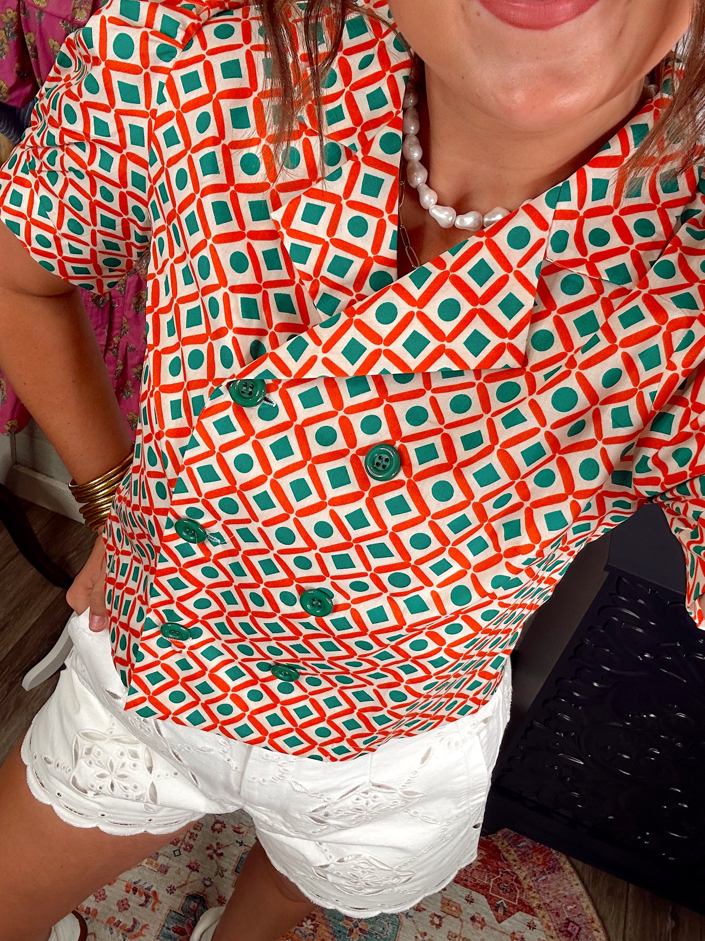 Palmer Puff Sleeve Printed Top