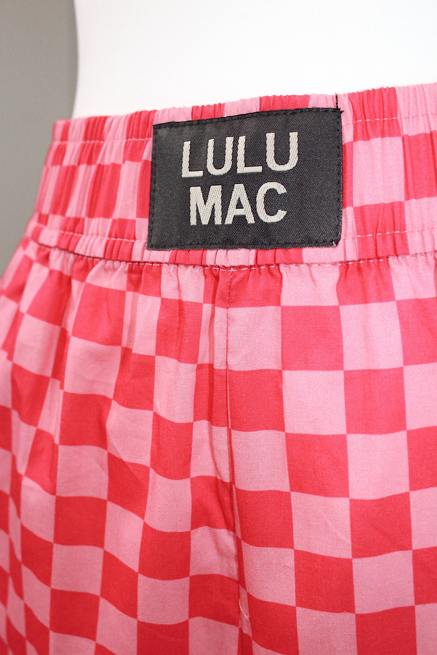 Pink/Pink Checkered Boxer Short