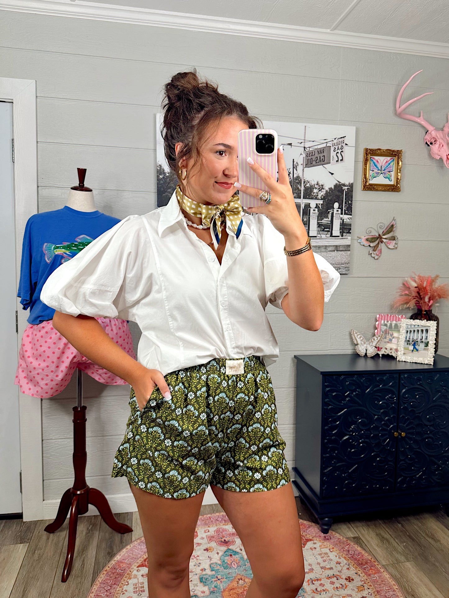 Sage Floral Short