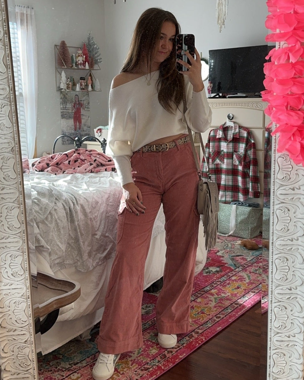 Mauve Corduroy AE Pants
