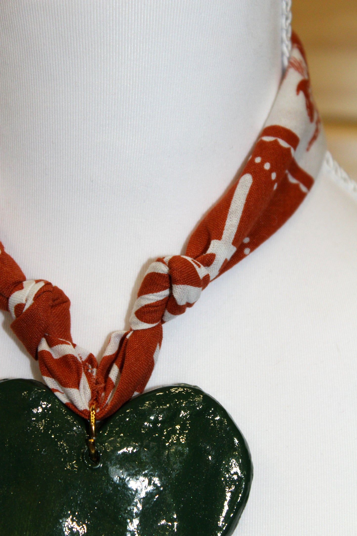 Pumpkin Spice Bandana Necklace