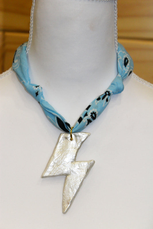 Clear Blue Sky Bandana Necklace