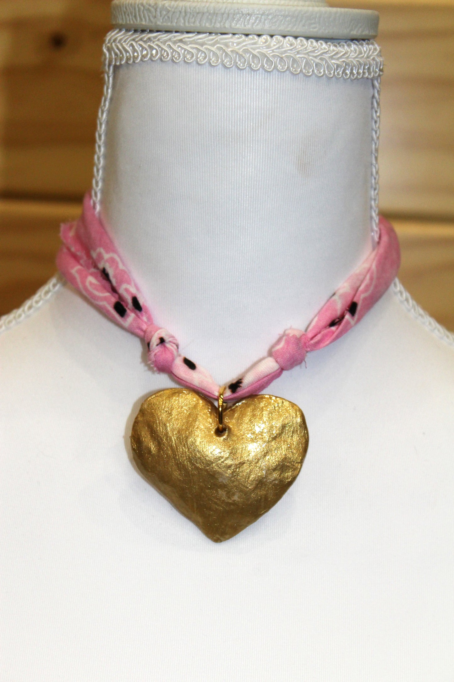 Blushing Heart Bandana Necklace