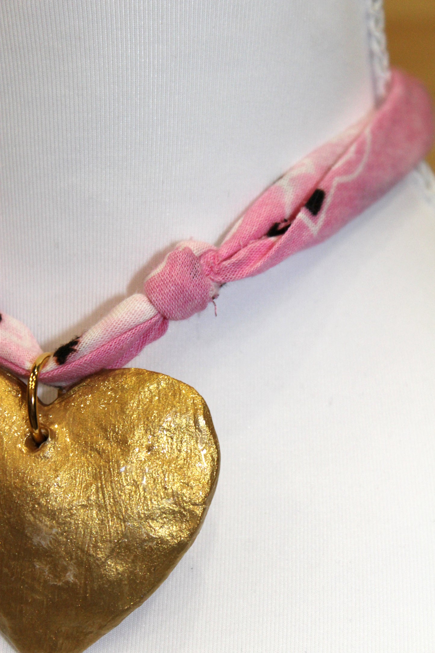 Blushing Heart Bandana Necklace