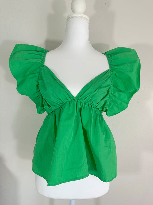 Kelly Green Tie Top