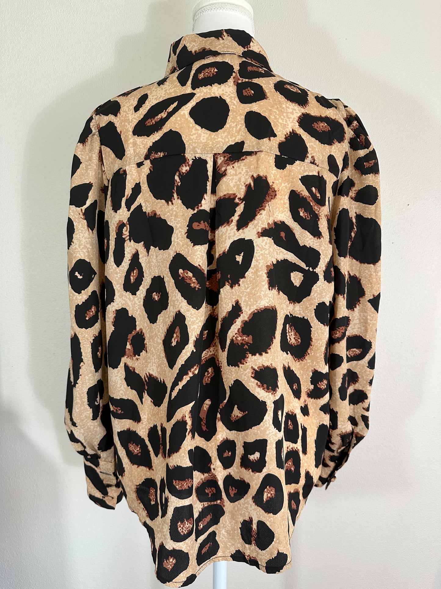 Cheetah Button Up Blouse