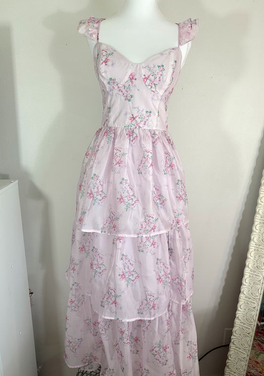 NWT Lulu’s Floral Purple Dress