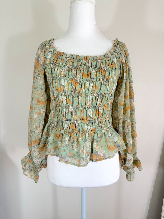 Floral Smocked Blouse