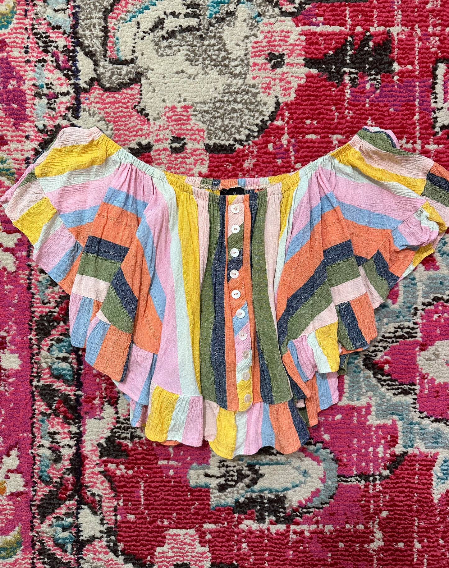 Off the Shoulder Striped Top